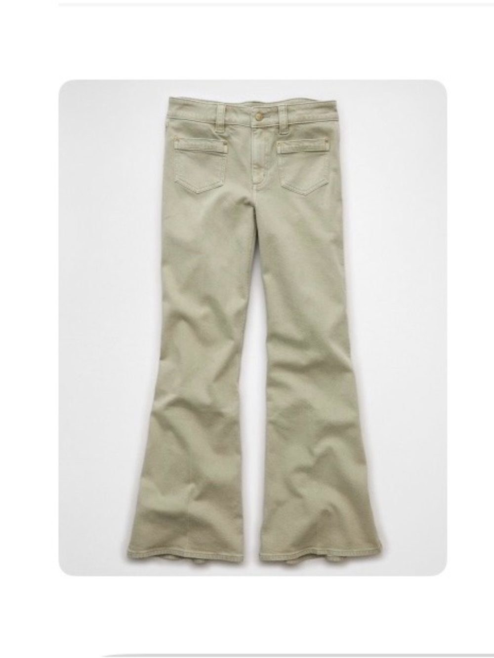 American Eagle Outfitters Light Olive High-Rise Pants